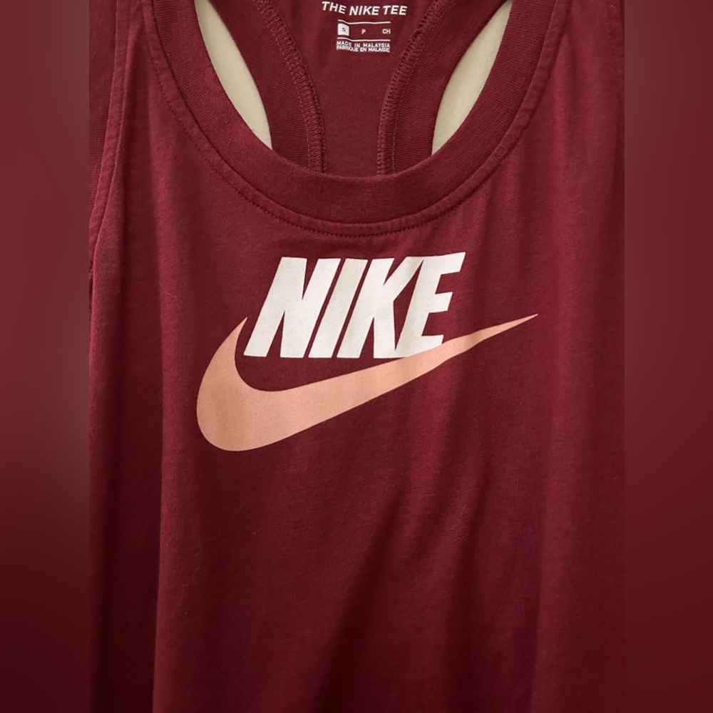 Nike Maroon Racerback Tank Top - Picture 3 of 5